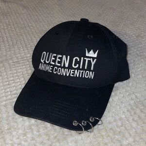 Queen City Anime Convention Black Baseball Cap